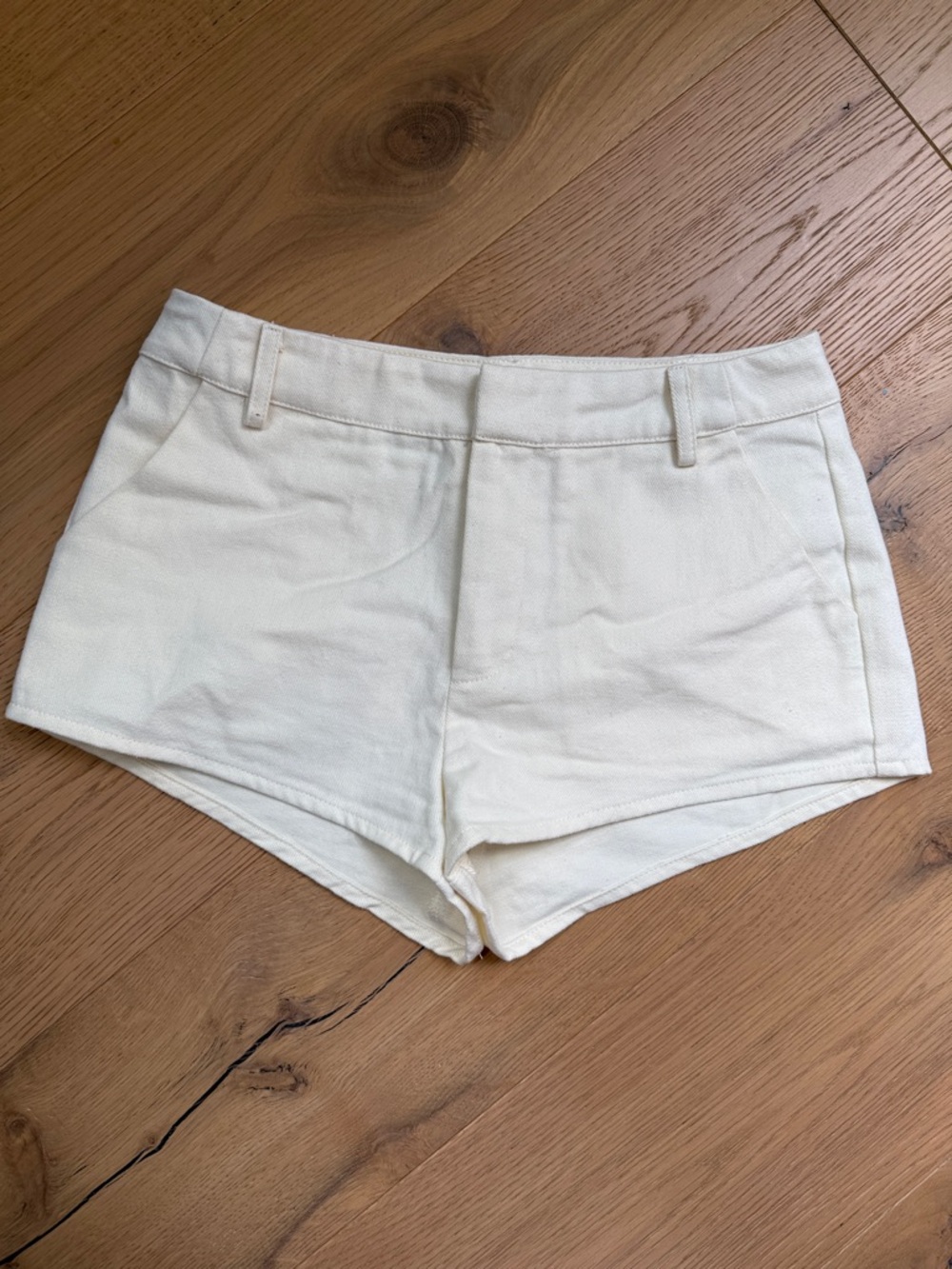 Pretty Garbage Cream Cord Shorts